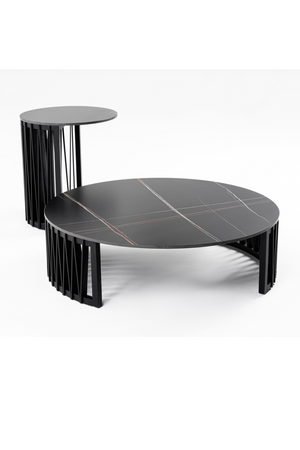 Round Black Ceramic Coffee Tables (2) | OROA Modern Larimer | Oroa.com