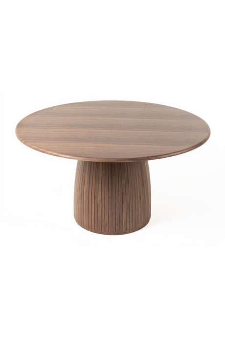 Round Walnut Veneer Dining Table | OROA Modern Sheridan | Oroa.com