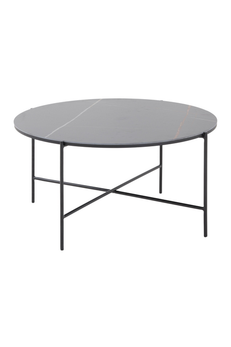Black Ceramic Round Coffee Table | OROA Modern Hobart | Oroa.com