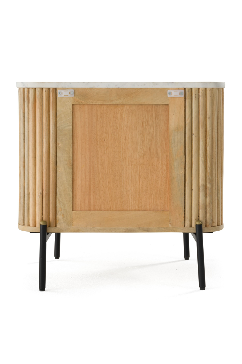 Varnished Mango Wood 2-Drawer Nightstand | OROA Modern Cambridge | Oroa.com