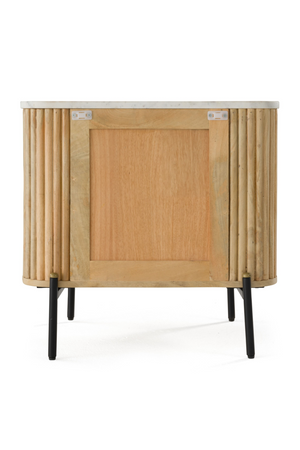 Varnished Mango Wood 2-Drawer Nightstand | OROA Modern Cambridge | Oroa.com