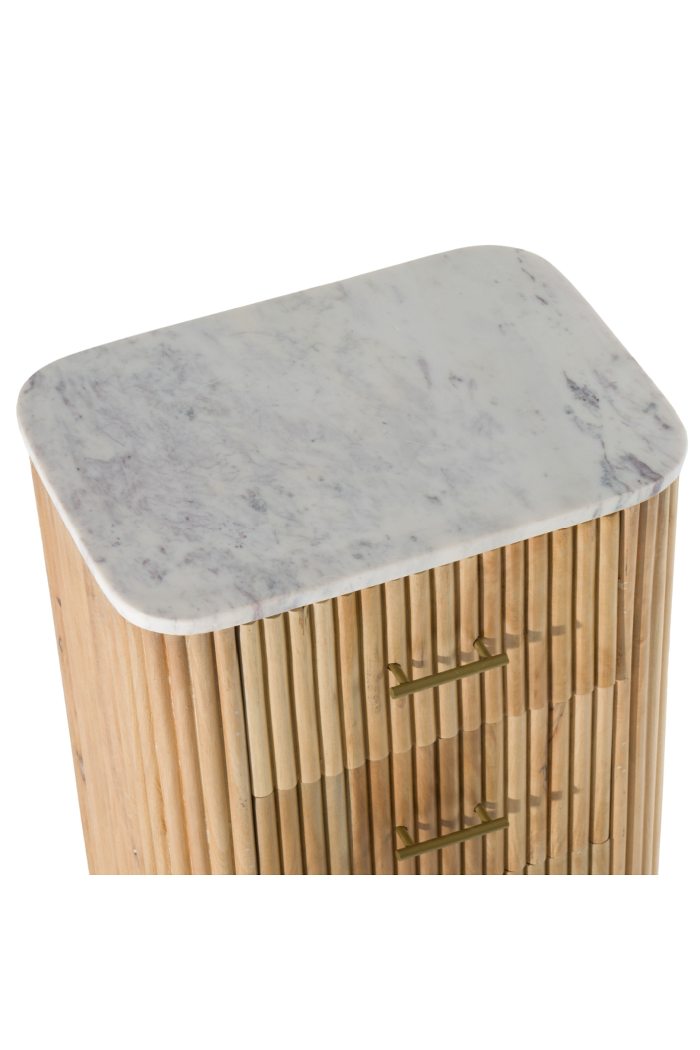 Fluted Mango Wood 5-Drawer Chest | OROA Modern Cambridge | Oroa.com