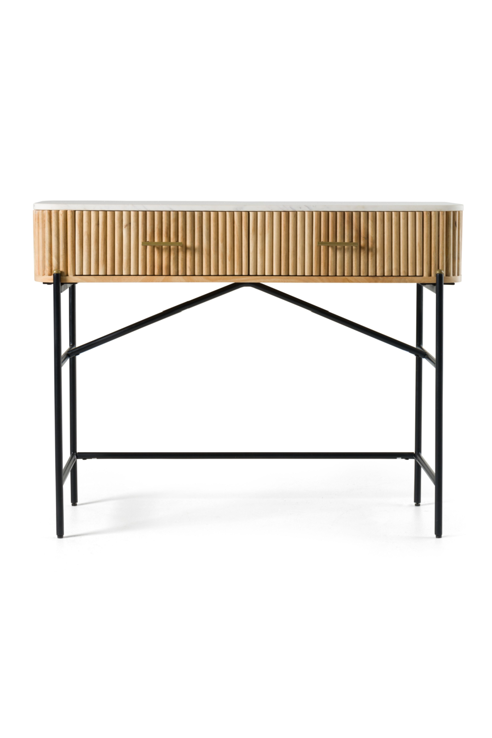Varnished Mango Wood Vanity Table | OROA Modern Cambridge | Oroa.com