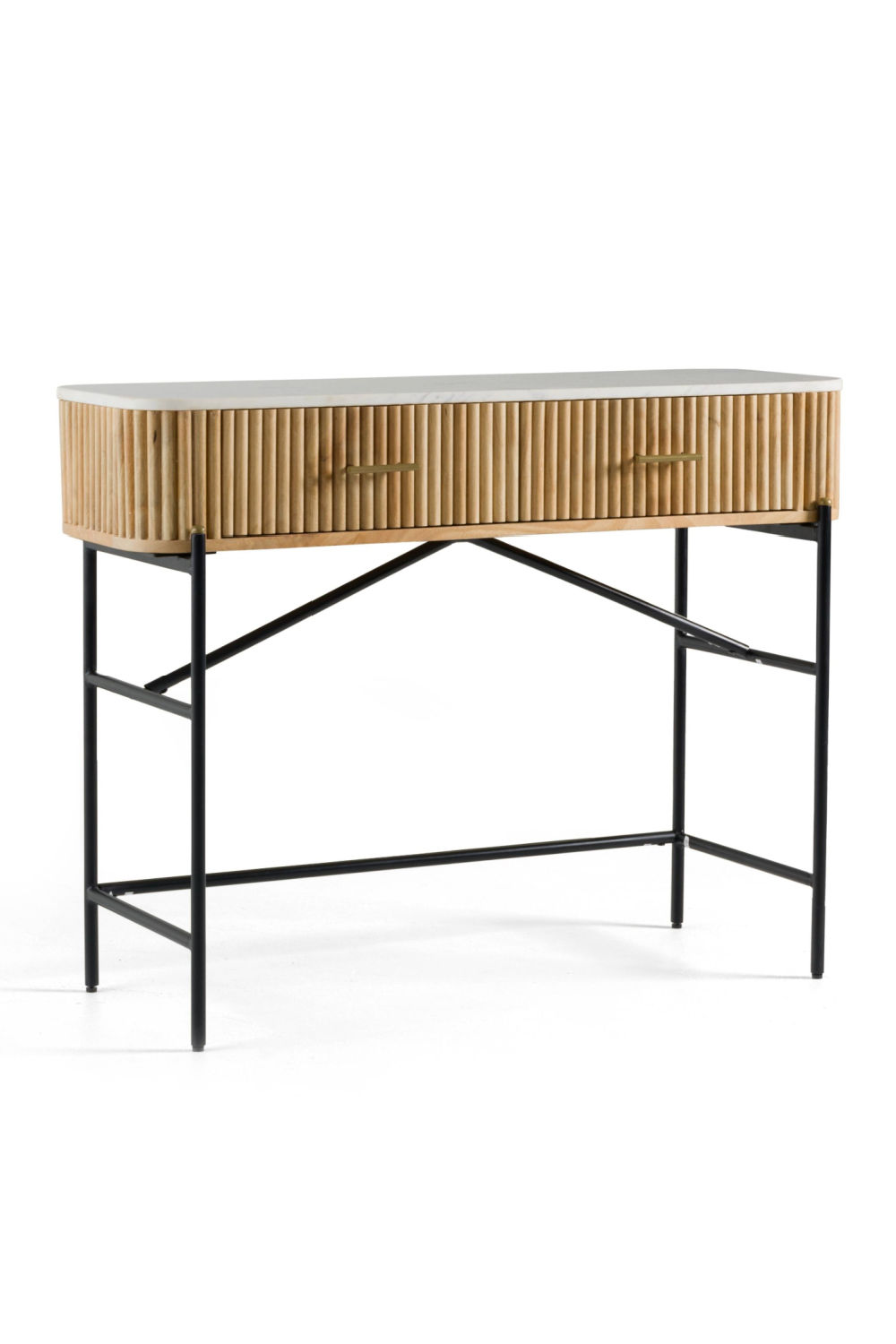 Varnished Mango Wood Vanity Table | OROA Modern Cambridge | Oroa.com