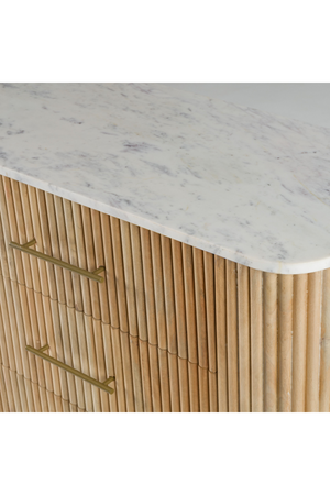 Fluted Mango Wood 6-Drawer Dresser | OROA Modern Cambridge | Oroa.com