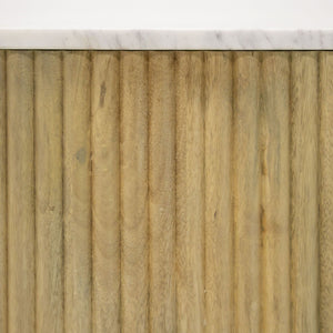   Fluted Mango Wood End Table | Oroa.com