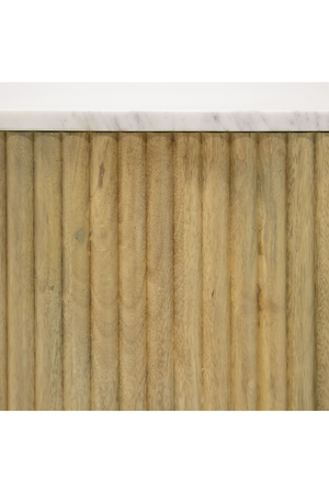 Fluted Mango Wood End Table | OROA Modern Cambridge | Oroa.com