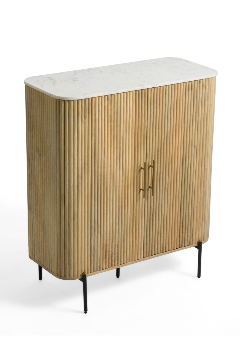Mango Wood 2-Door Tall Sideboard | OROA Modern Cambridge | Oroa.com