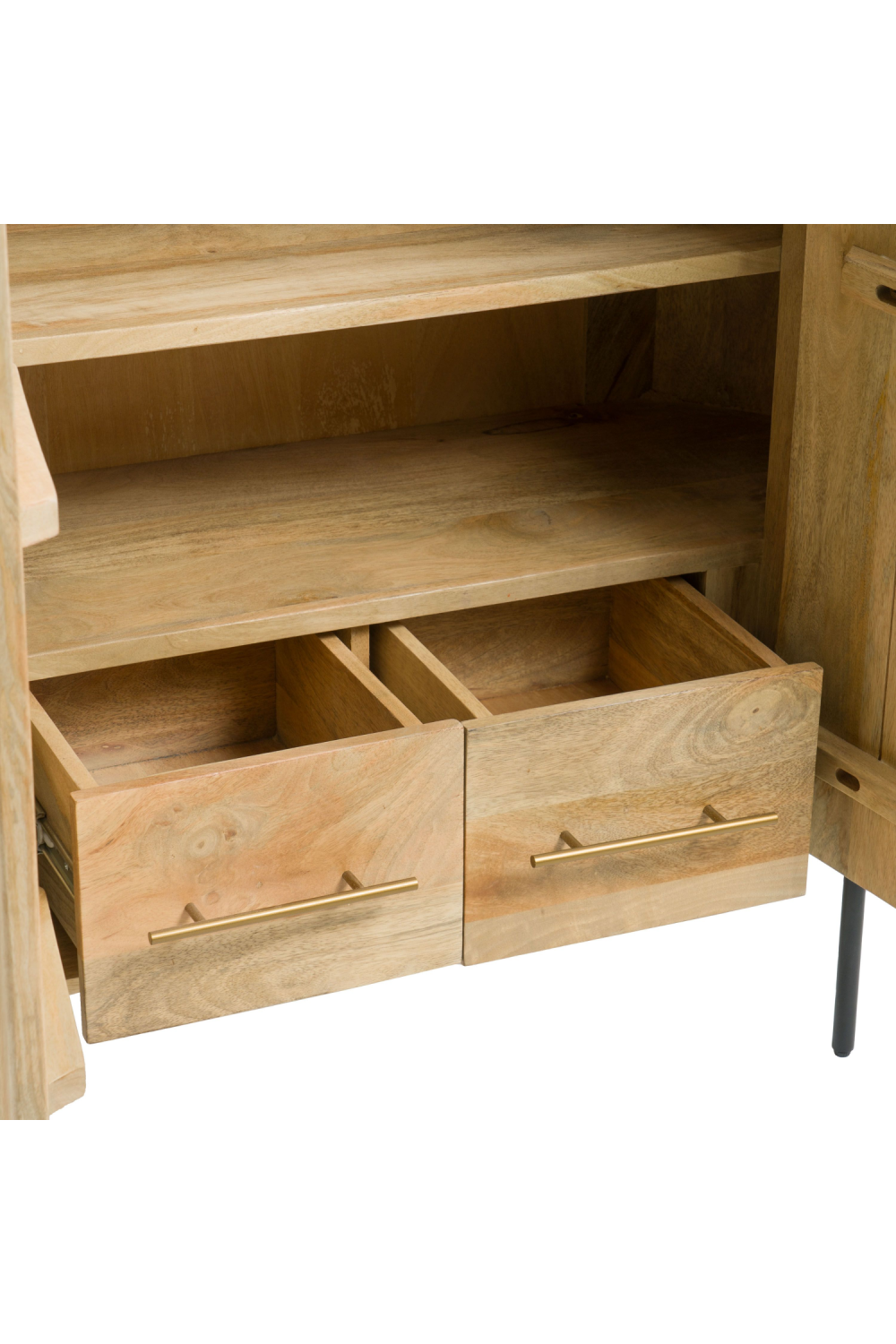 Mango Wood 2-Door Tall Sideboard | OROA Modern Cambridge | Oroa.com