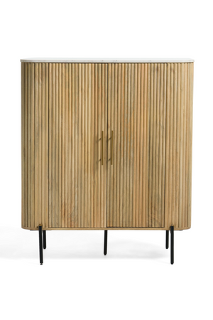 Mango Wood 2-Door Tall Sideboard | OROA Modern Cambridge | Oroa.com