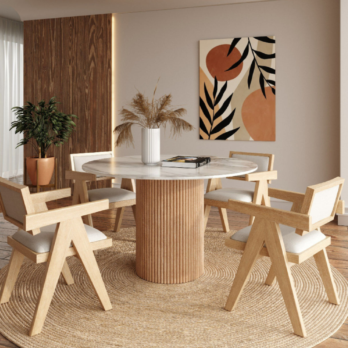   White Marble Dining Table | Oroa.com