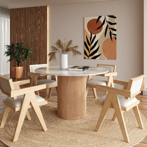   White Marble Dining Table | Oroa.com
