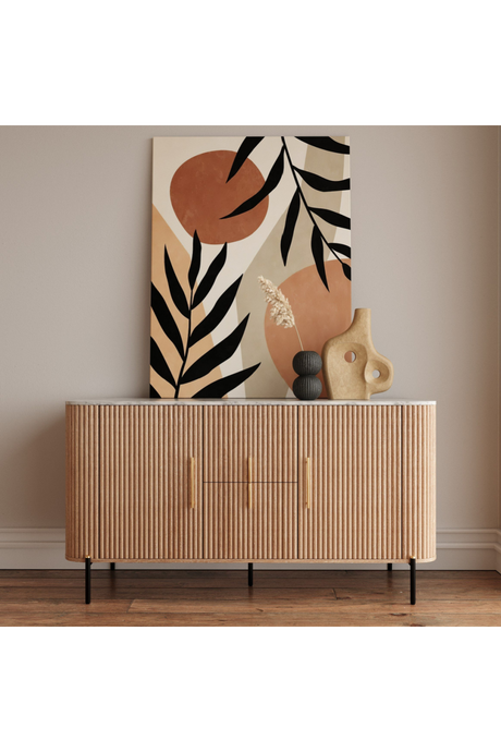 Fluted Mango Wood Sideboard | OROA Modern Cambridge | Oroa.com