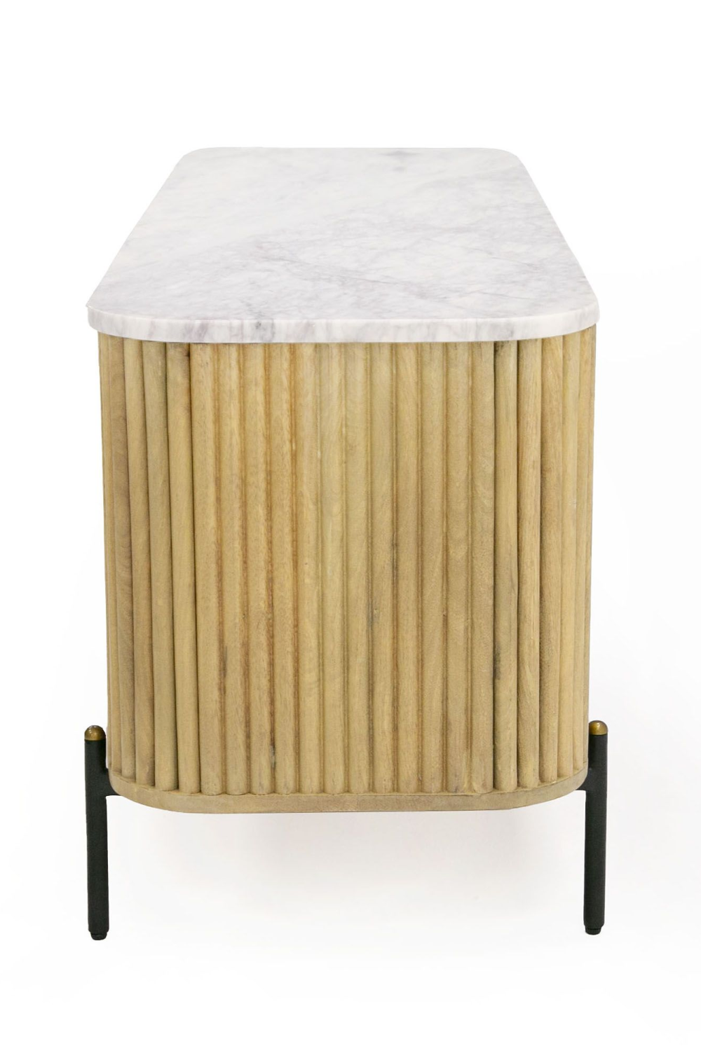 Fluted Mango Wood Media Unit | OROA Modern Cambridge | Oroa.com