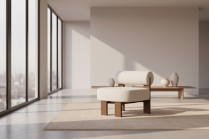 Walnut Oak Framed Accent Chair | OROA Modern Rosanne