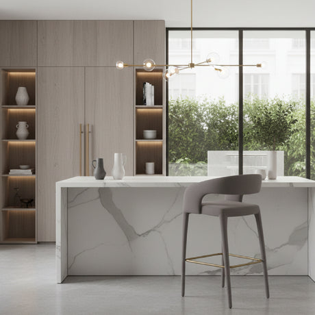 Vegan Leather Upholstered Bar Chair | OROA Modern Faerron | Oroa.com