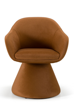 Brown Fabric Swivel Dining Chair | OROA Modern Risa | Oroa.com