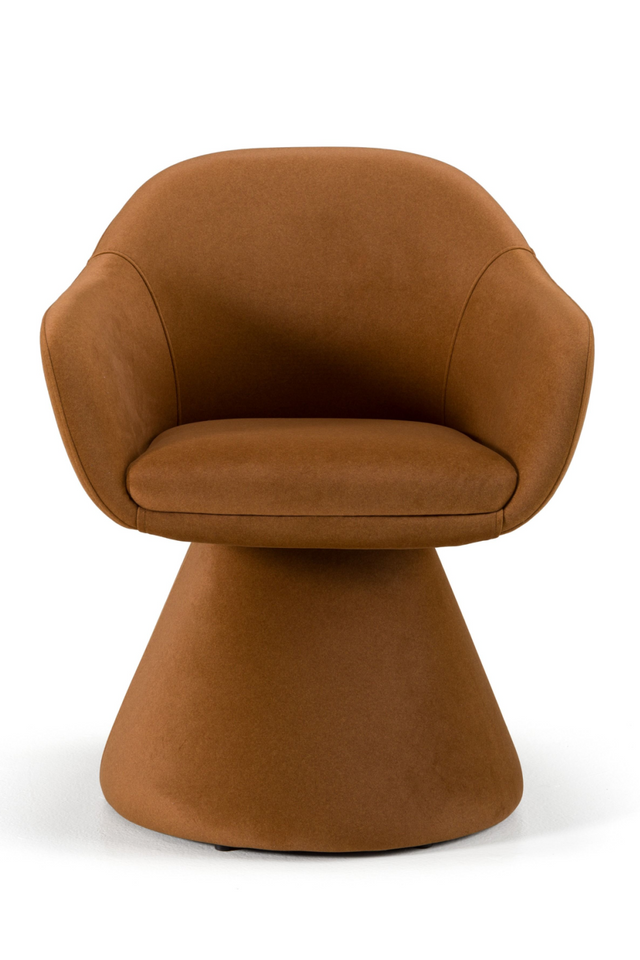 Brown Fabric Swivel Dining Chair | OROA Modern Risa | Oroa.com