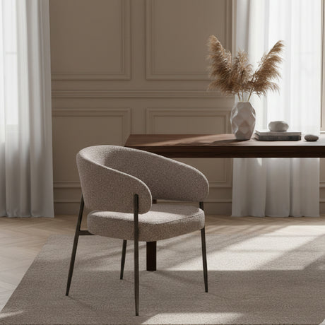 Gray Curved Dining Chair | OROA Modern Thomas