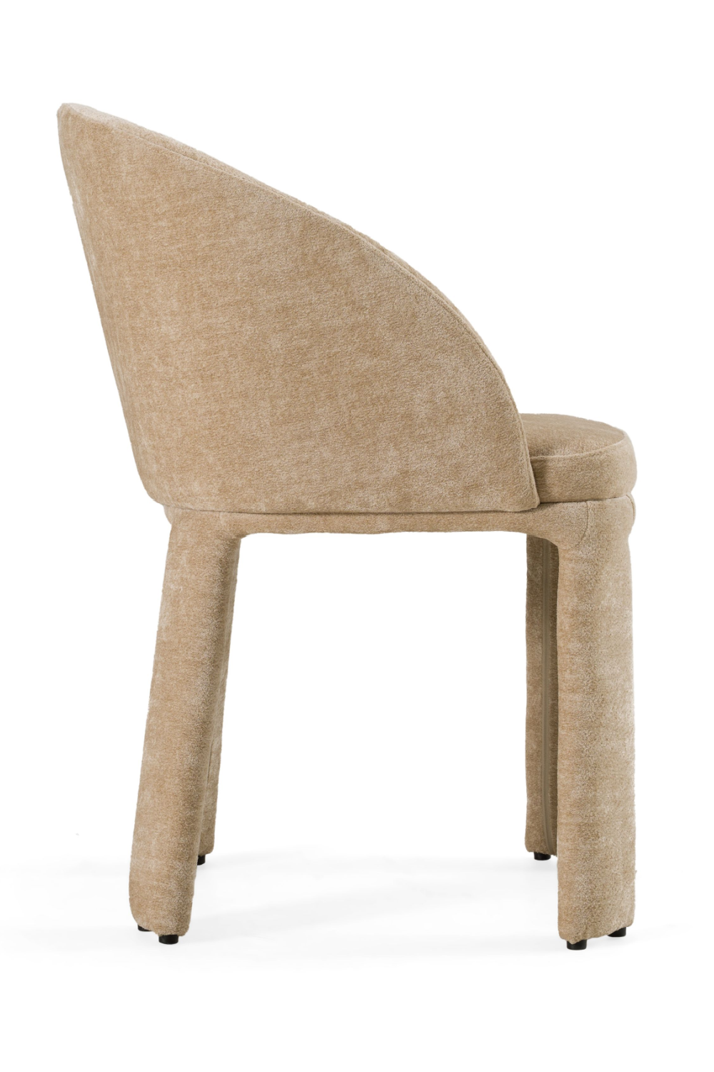 Beige Velvet Curved Dining Chair | OROA Modern Sarkis | Oroa.com