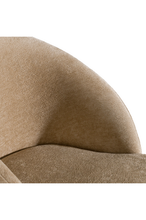 Beige Velvet Curved Dining Chair | OROA Modern Sarkis | Oroa.com