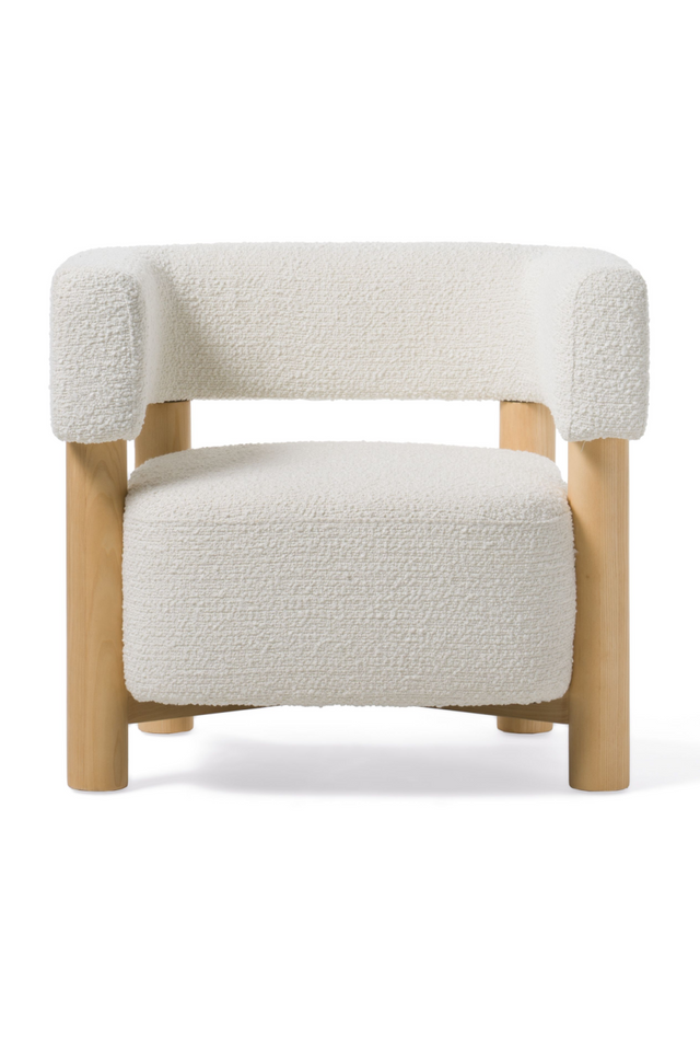 Beech Framed White Accent Chair | OROA Modern Fang | Oroa.com