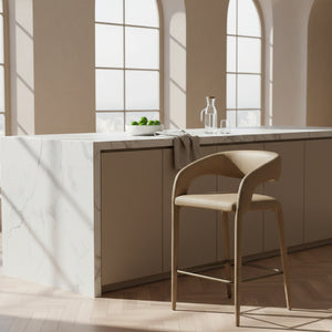   Vegan Leather Upholstered Counter Chair | Oroa.com