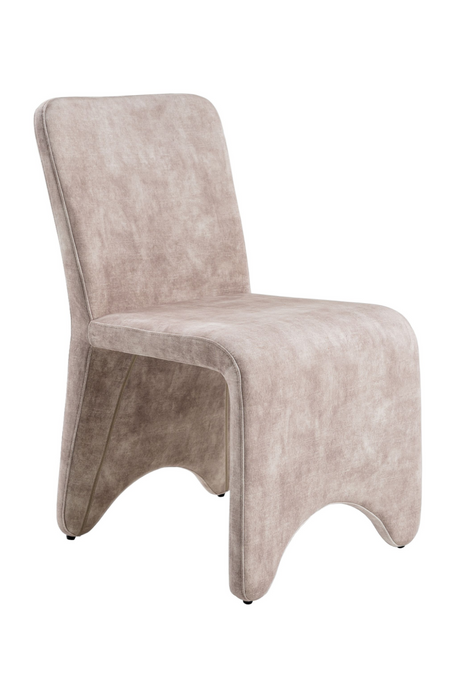   Beige Velvet Dining Chairs (2) | Oroa.com