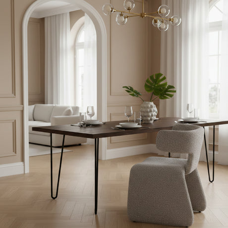 Asymmetrical Fabric Dining Chair | OROA Modern Bergman