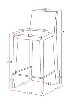 Gray Fabric Bar Stool | OROA Modern Medford | Oroa.com