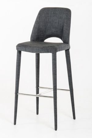 Gray Cutout-Back Bar Stool | OROA Modern Williamette | Oroa.com