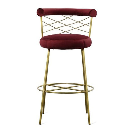   Red Velvet Bar Stool | Oroa.com