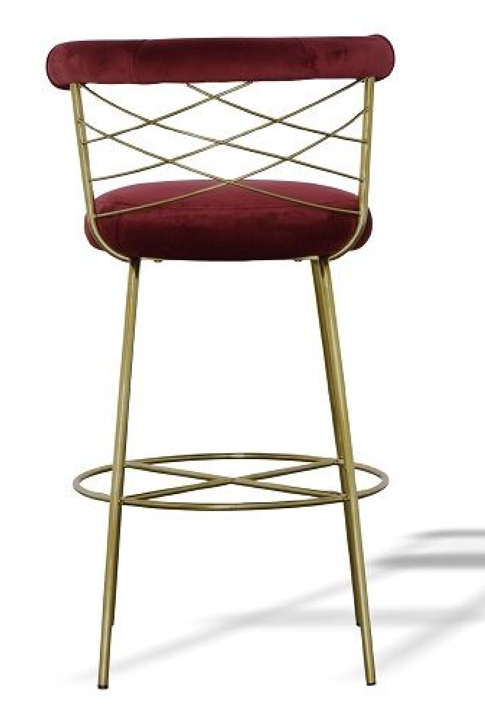 Red Velvet Bar Stool | OROA Modern Dakin | Oroa.com