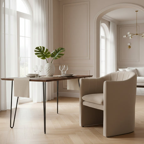 Velvet Curved Dining Chair | OROA Modern Danube