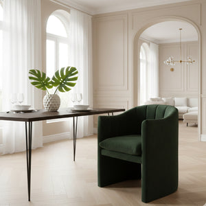 Velvet Curved Dining Chair | OROA Modern Danube