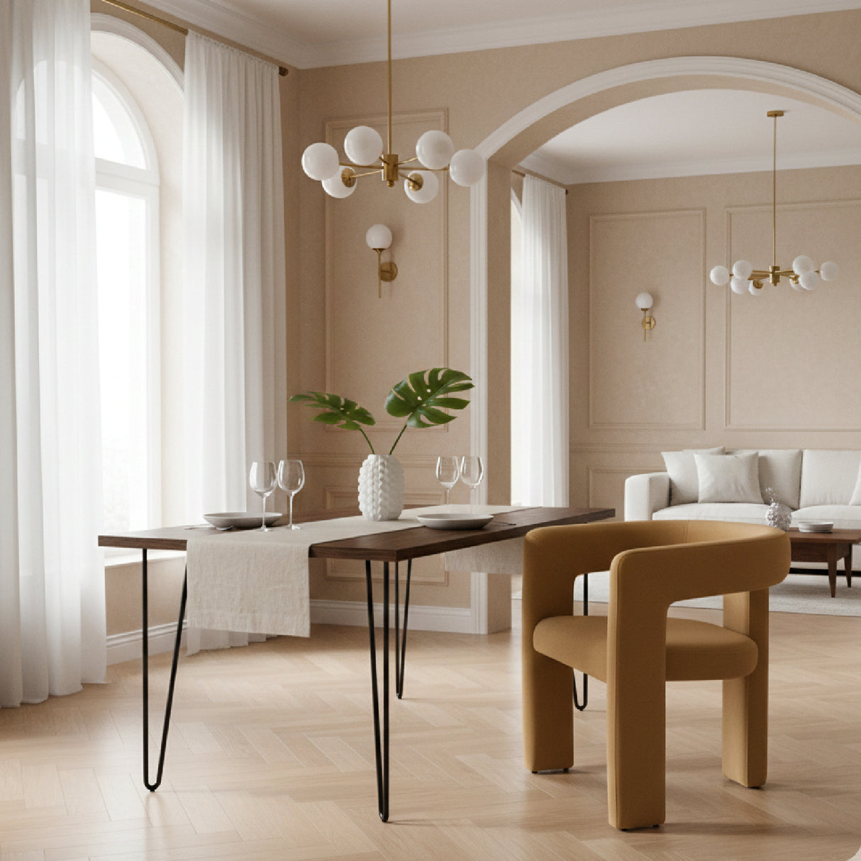 Curved Cut-Out Dining Chair | OROA Modern Cherish