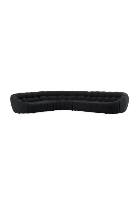 Black Tufted Sectional Sofa | OROA Modern Yolonda | Oroa.com