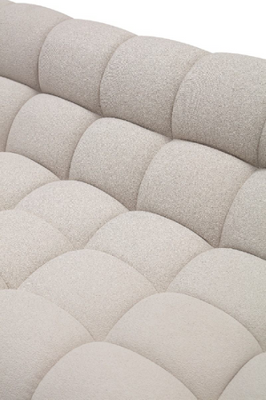 Beige Tufted Curved Sectional Sofa | OROA Modern Yolonda | Oroa.com