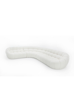 White Curved Sectional Sofa | OROA Modern Yolonda | Oroa.com