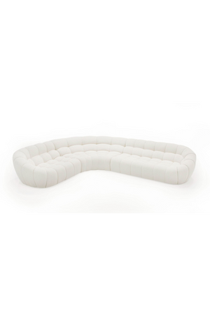 White Curved Sectional Sofa | OROA Modern Yolonda | Oroa.com