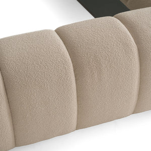   Beige Hexagonal Tufted Bed | Oroa.com