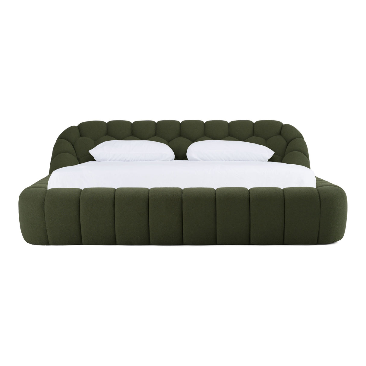 Green Hexagonal Tufted Bed | OROA Modern Yolonda | Oroa.com