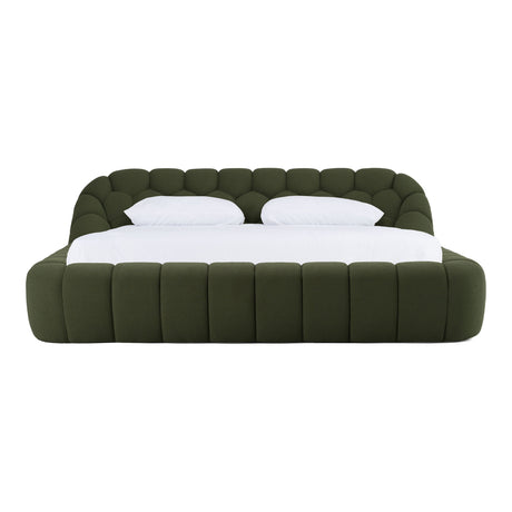 Green Hexagonal Tufted Bed | OROA Modern Yolonda | Oroa.com