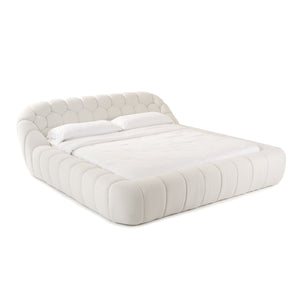 Off-white Hexagonal Tufted Bed | OROA Modern Yolonda | Oroa.com