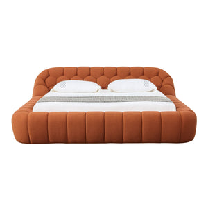 Orange Hexagonal Tufted Bed | OROA Modern Yolonda | Oroa.com
