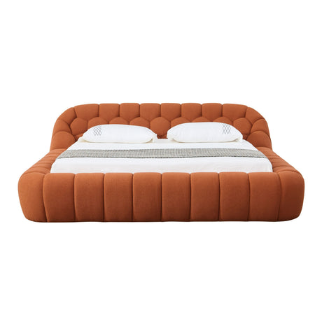 Orange Hexagonal Tufted Bed | OROA Modern Yolonda | Oroa.com