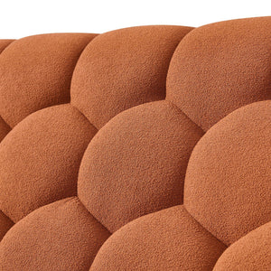 Orange Hexagonal Tufted Bed | OROA Modern Yolonda | Oroa.com