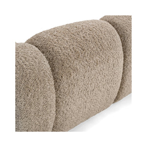   Tan Upholstered Panel Headboard Bed | Oroa.com