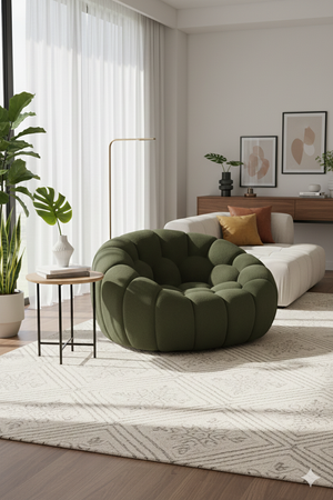 Hexagonal-Tufted Lounge Chair | OROA Modern Yolonda | Oroa.com