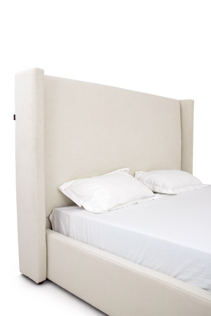 White Teddy Fabric Bed | OROA Modern Byrne | Oroa.com